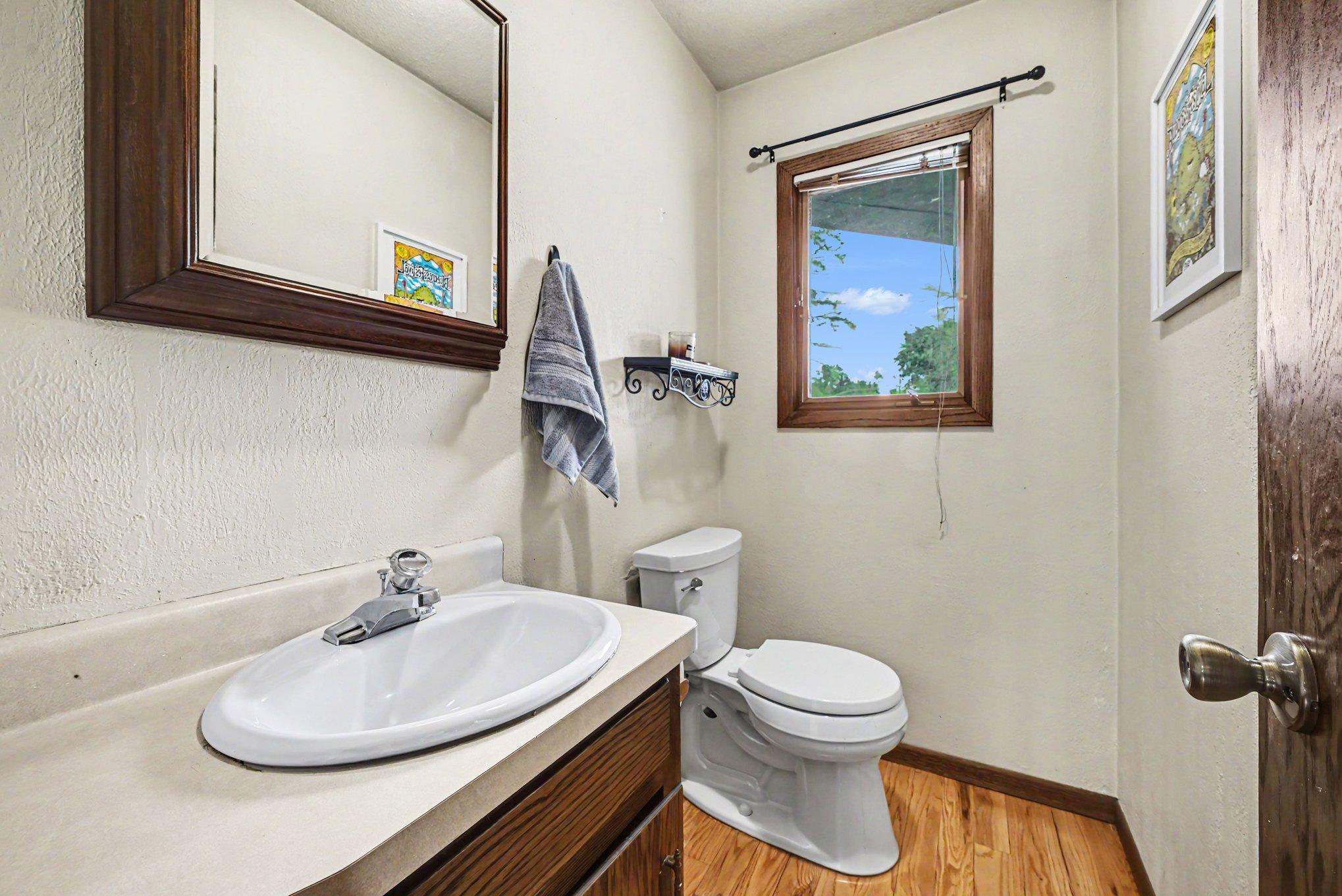 Half bathroom on the main level