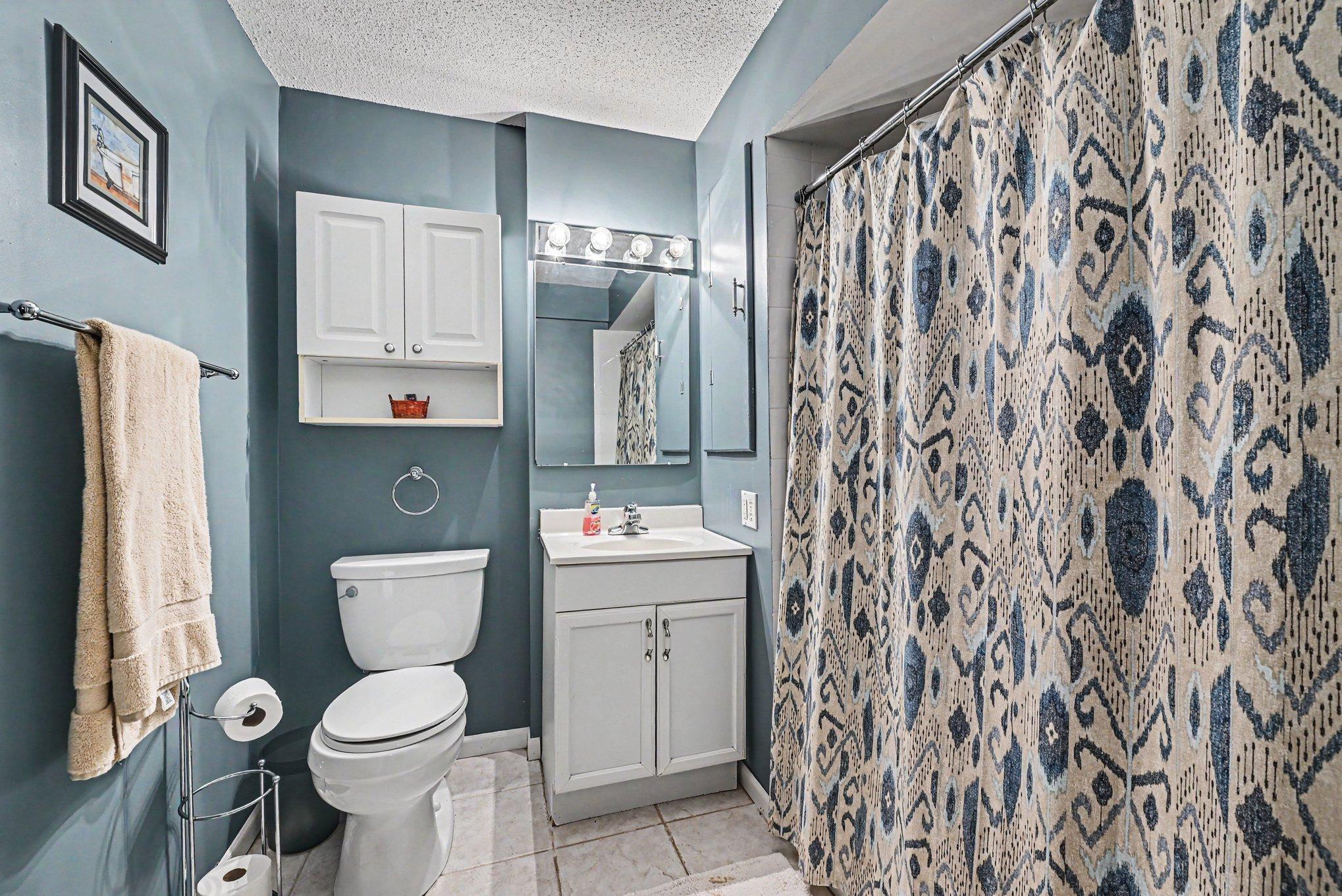 Lower level bathroom with soaking tub