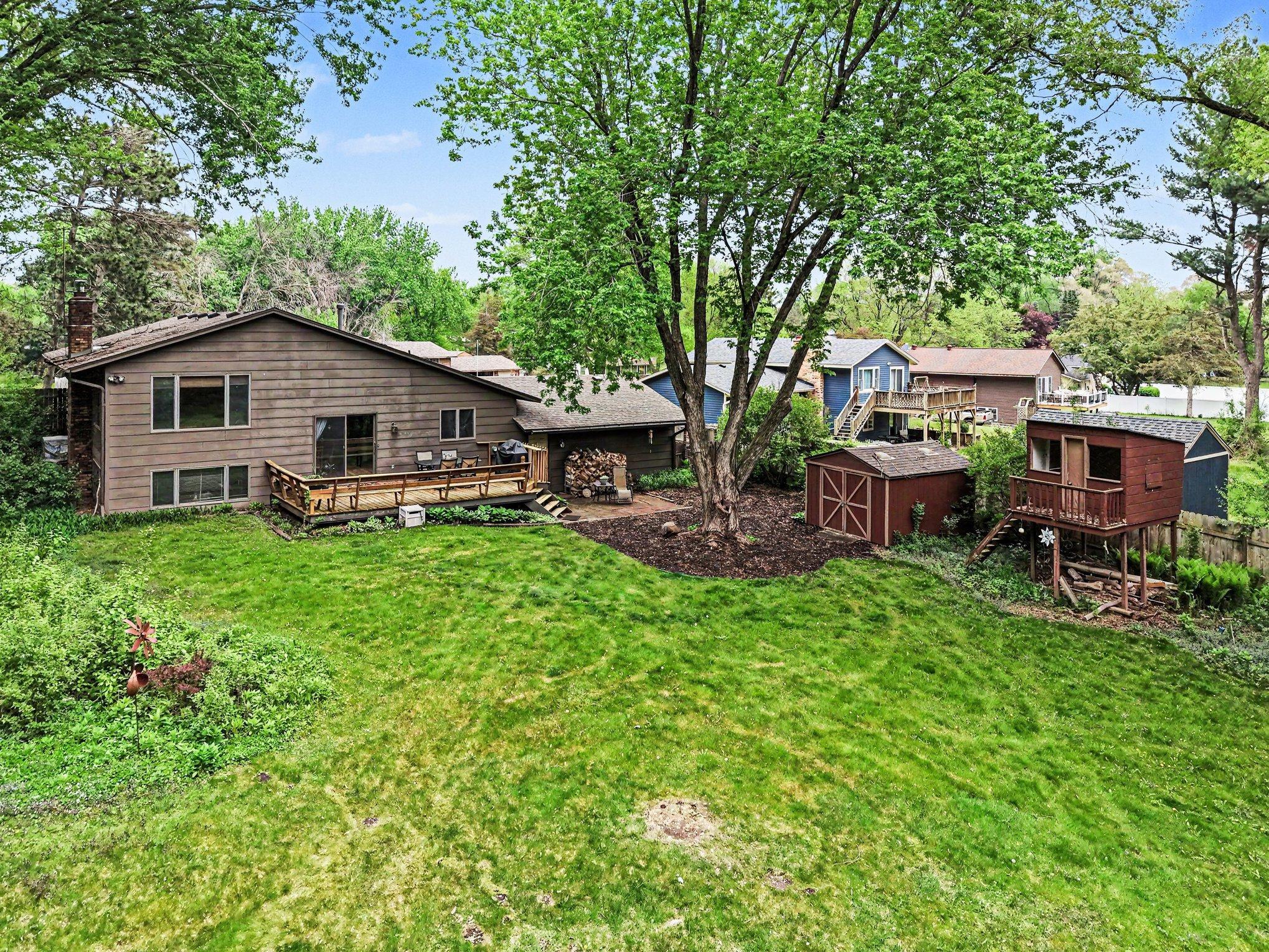 Rare find in Lakeland, just minutes from I-94. This spacious five-bedroom, three bedrooms on the upper level and two on the lower level. Enjoy a private backyard retreat backs up to Belwin Conservancy. Playhouse and shed are included.