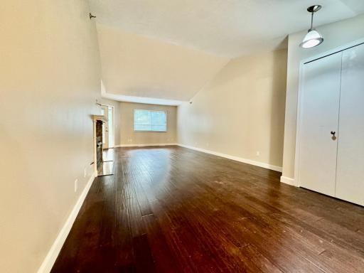 vaulted ceilings in living room
