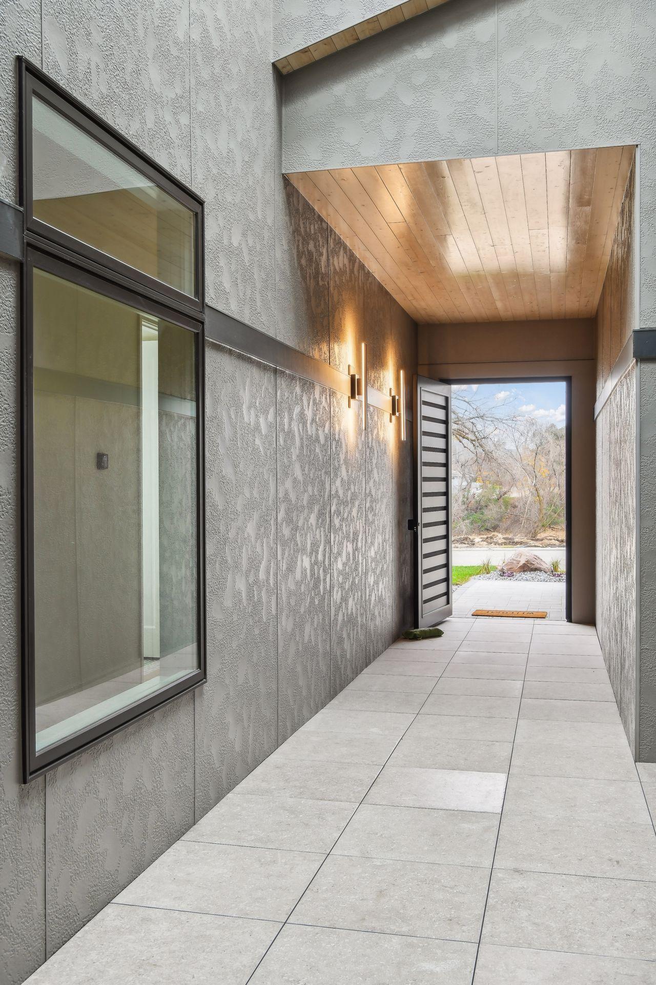 Portico entrance into courtyard