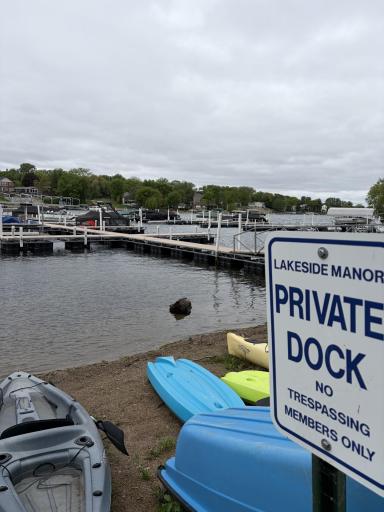 Lakeside Manor Association Private Dock. Immediate boat slip and dock for lifetime of home: $1,000 per year for association boat slip with dock on Lower Prior Lake.