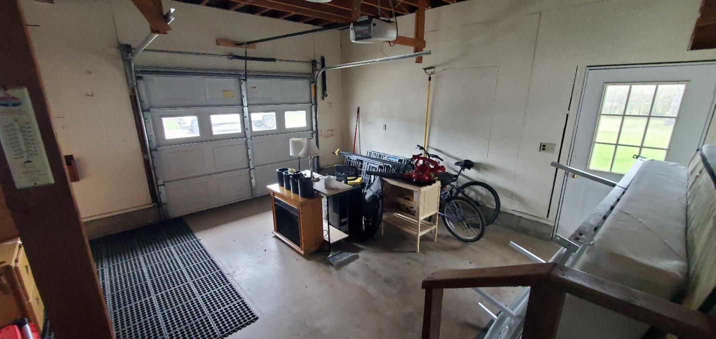 Clean oversized garage