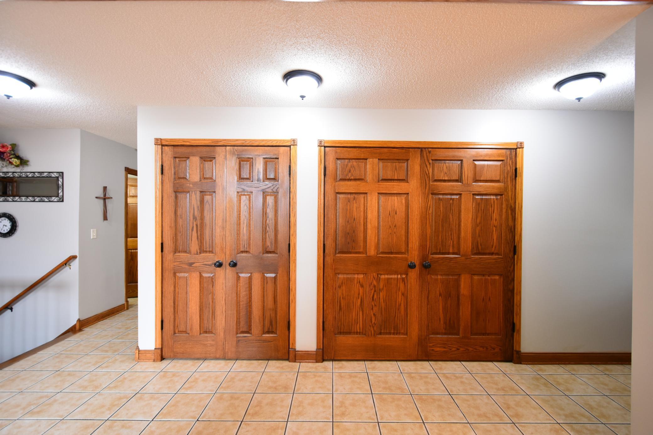 French door pantry & coat closet