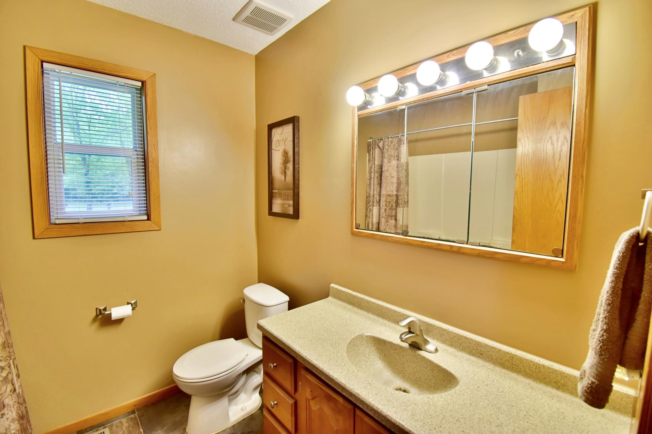 Main level full bath.
