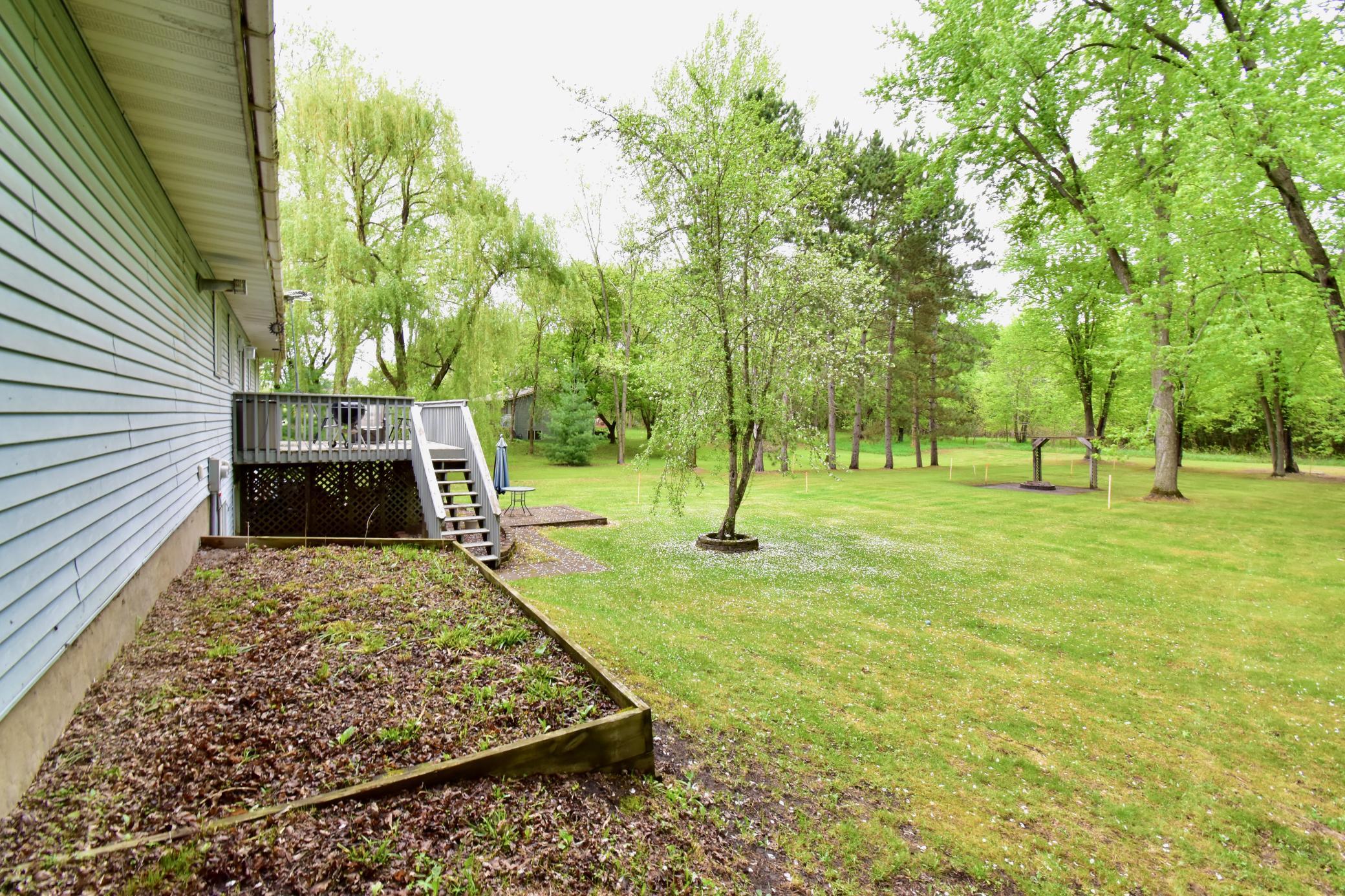 View of the large private back yard.