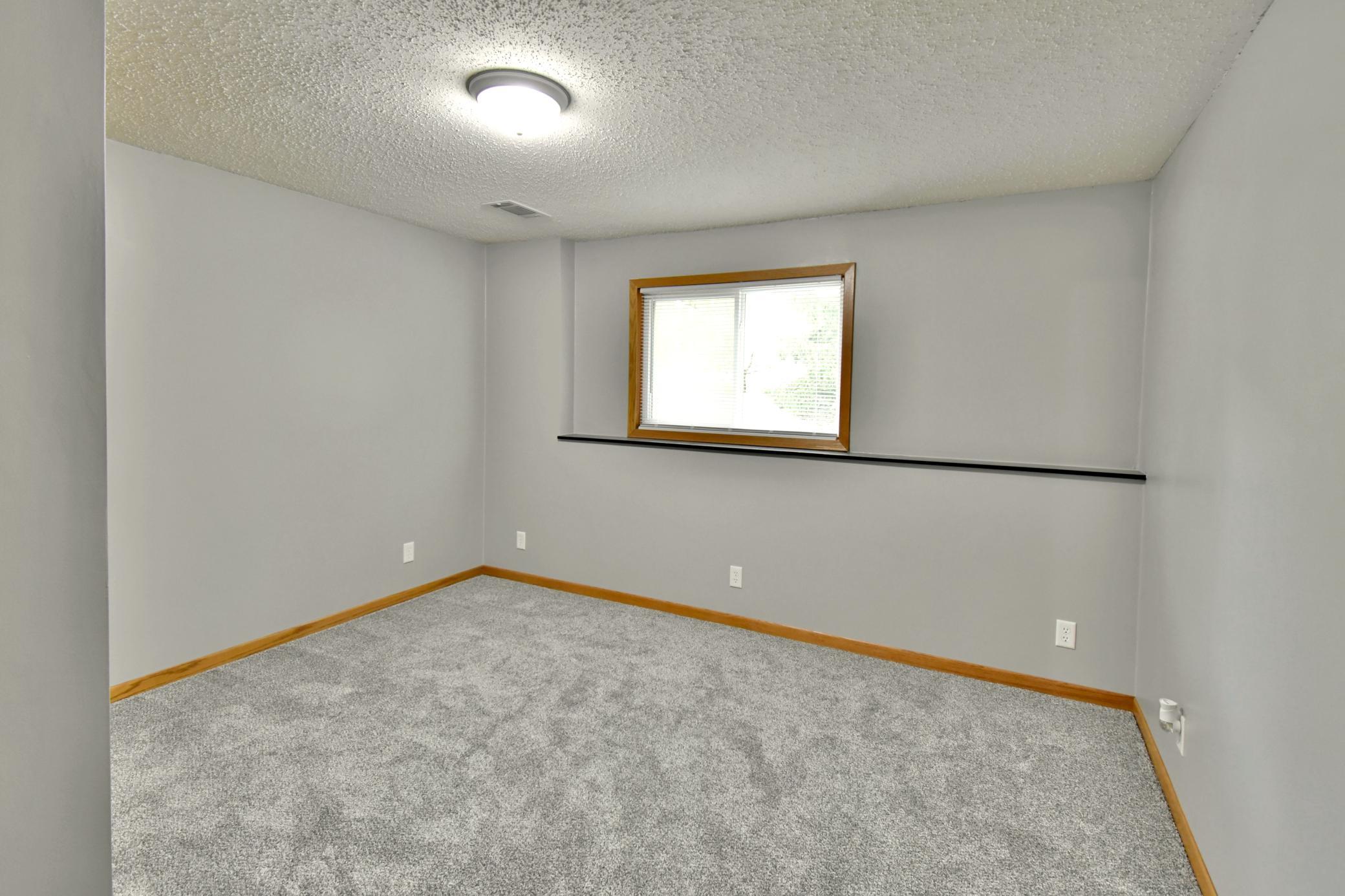 Bedroom #4 on the lower level has new carpet.