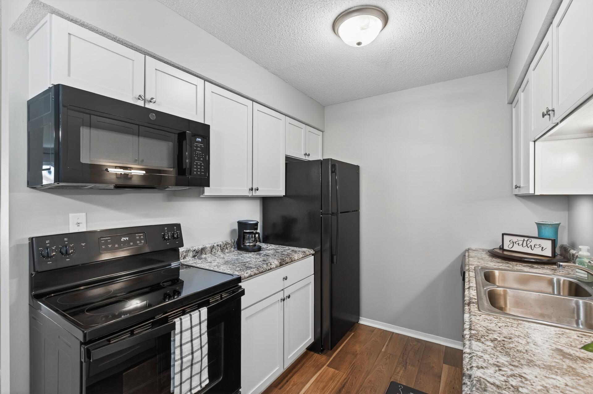 Nice size kitchen with updated cabinets and flooring