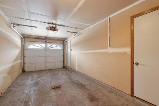 oversized garage and mechanical room, with storage