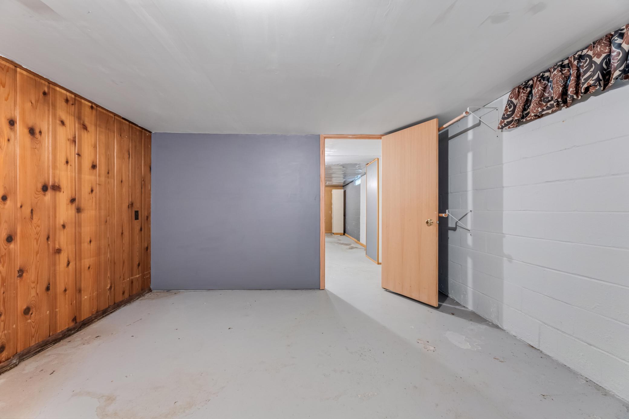 Lower level storage, exercise, hobby, play
