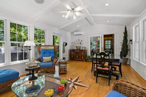 Easily access the deck from the sun room