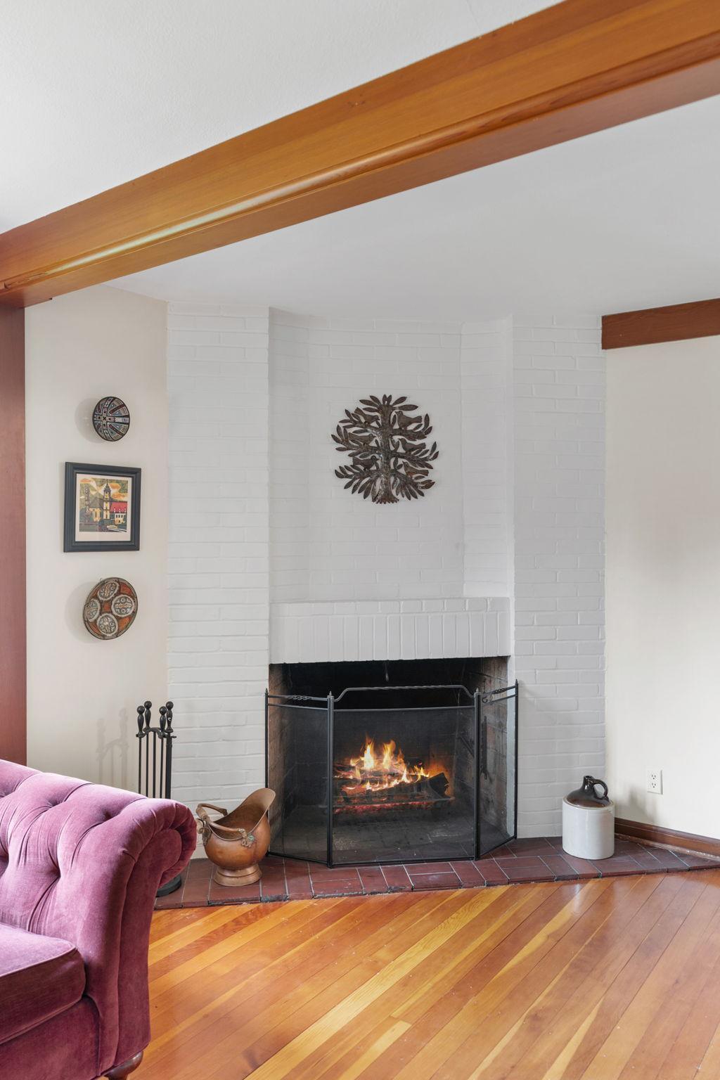 Enjoy the ambiance of a fireplace while reading a good book