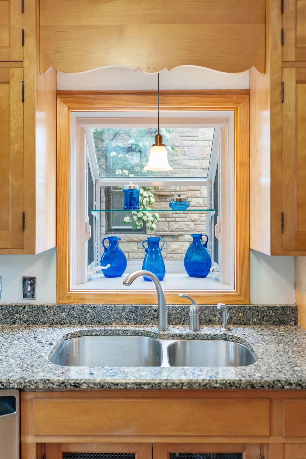 Garden window is a beautiful addition to the kitchen