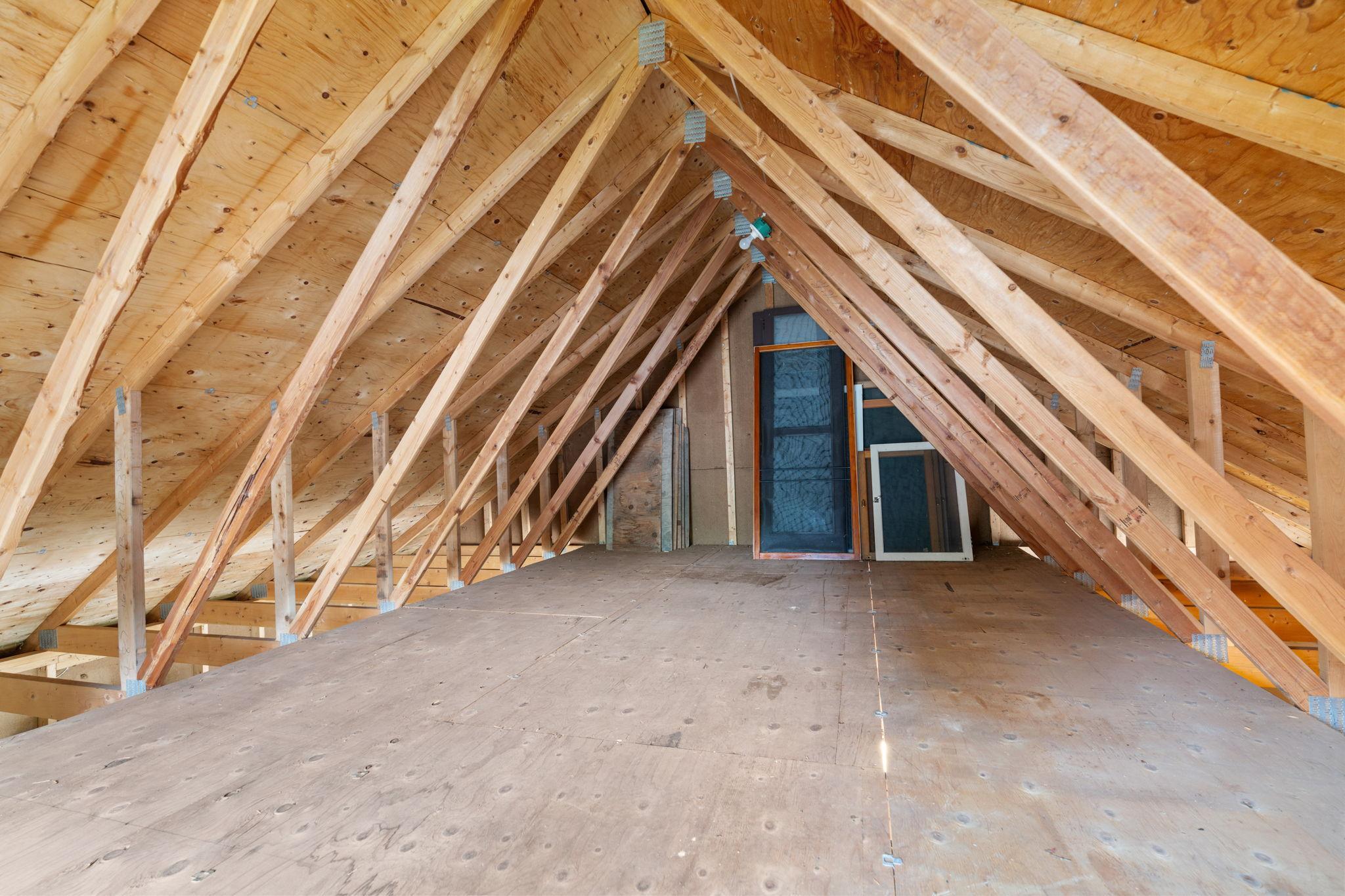 Don't forget to check out the storage in the garage rafters. Amazing!