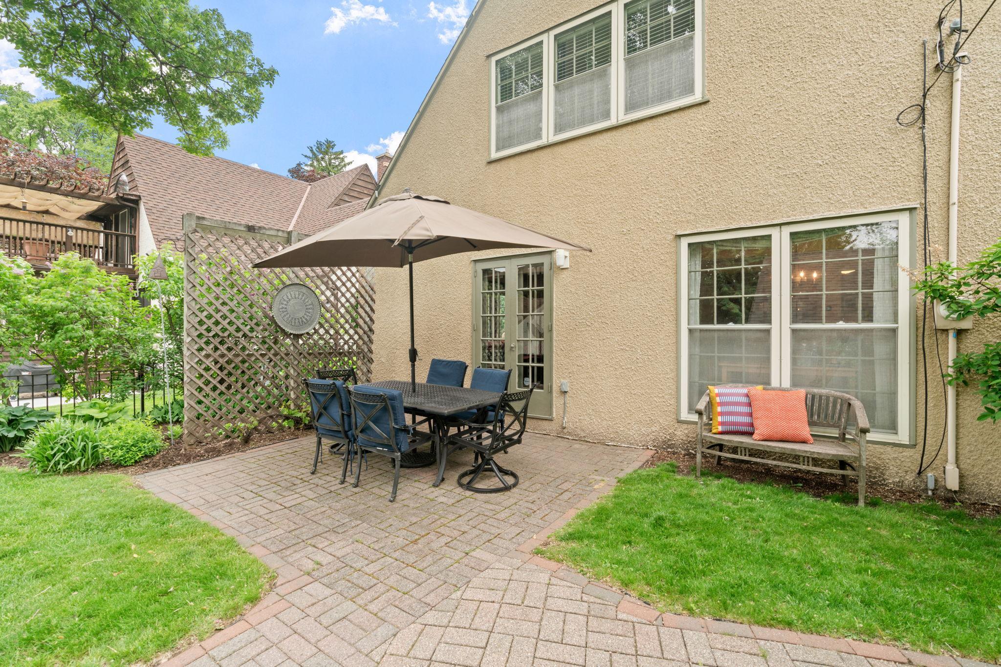 Spacious paver patio for outdoor entertaining
