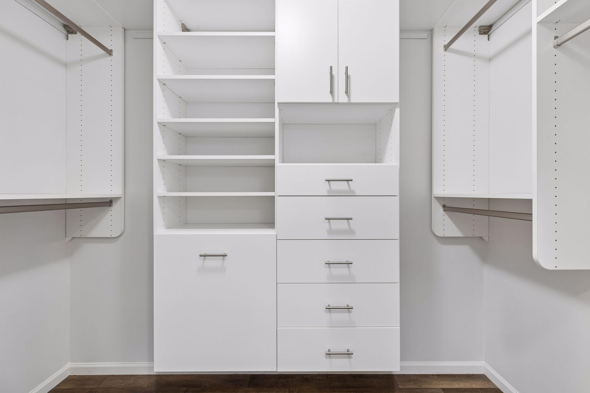 Custom closets provide ample space and organization!