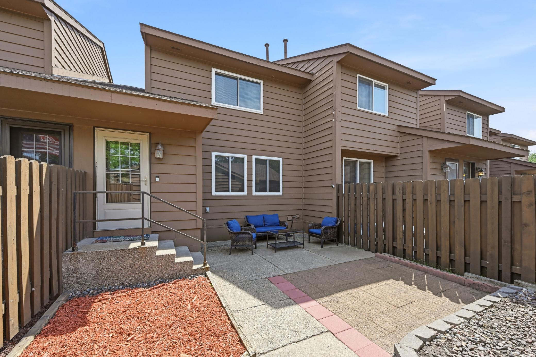 The private patio offers space to relax.
