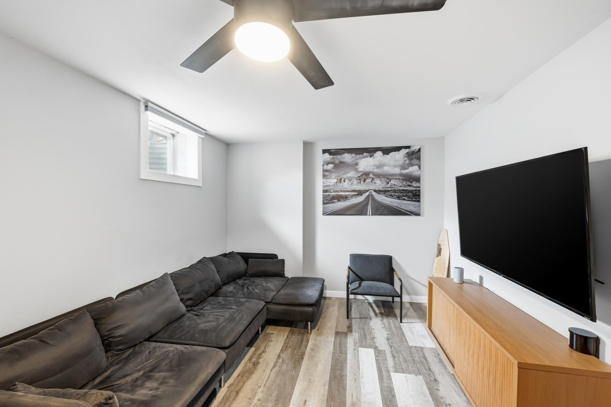 Lower level family room.