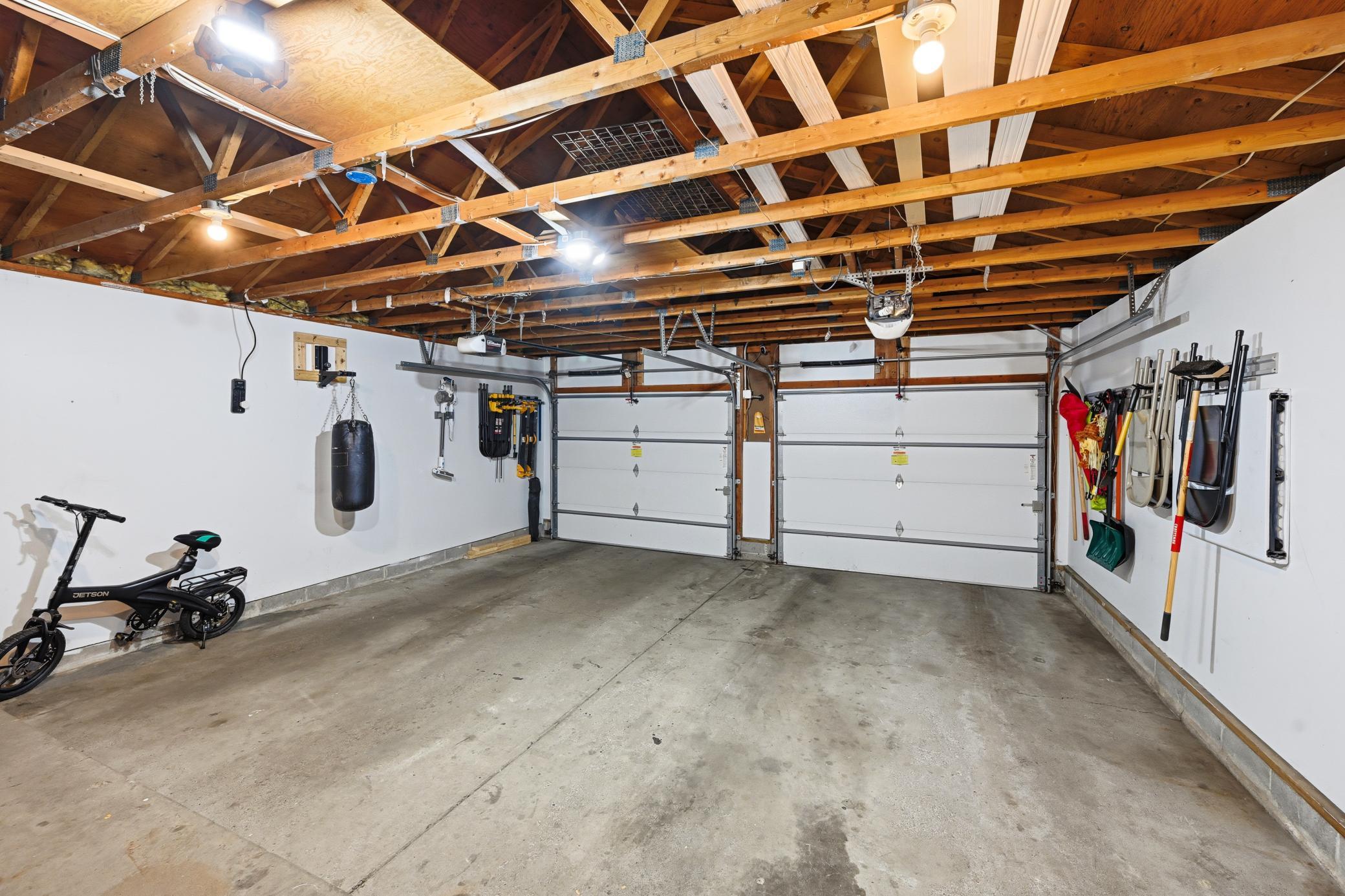 Oversized 2 car garage - neat and tidy.