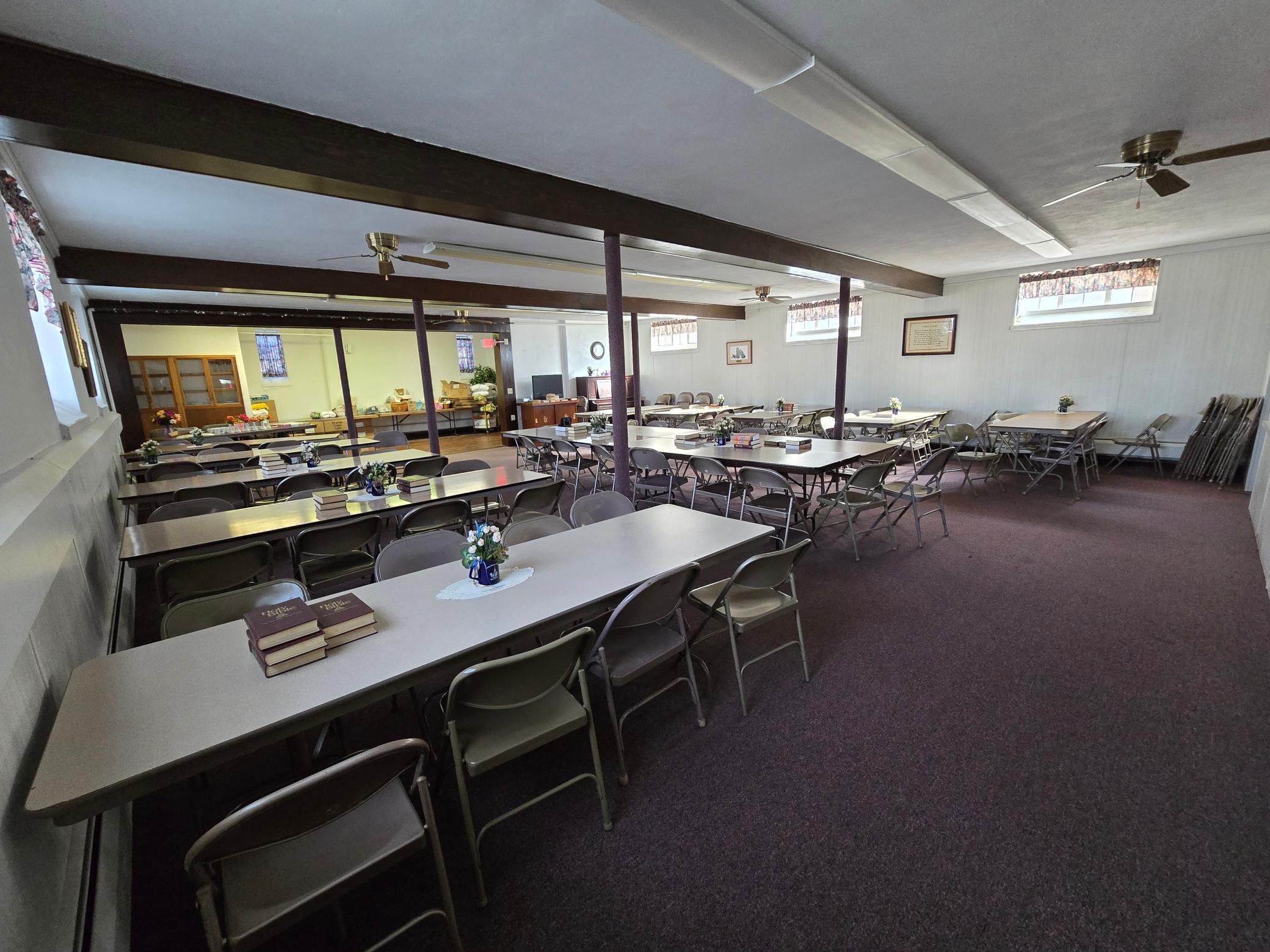 Fellowship hall (table and chairs are not included)
