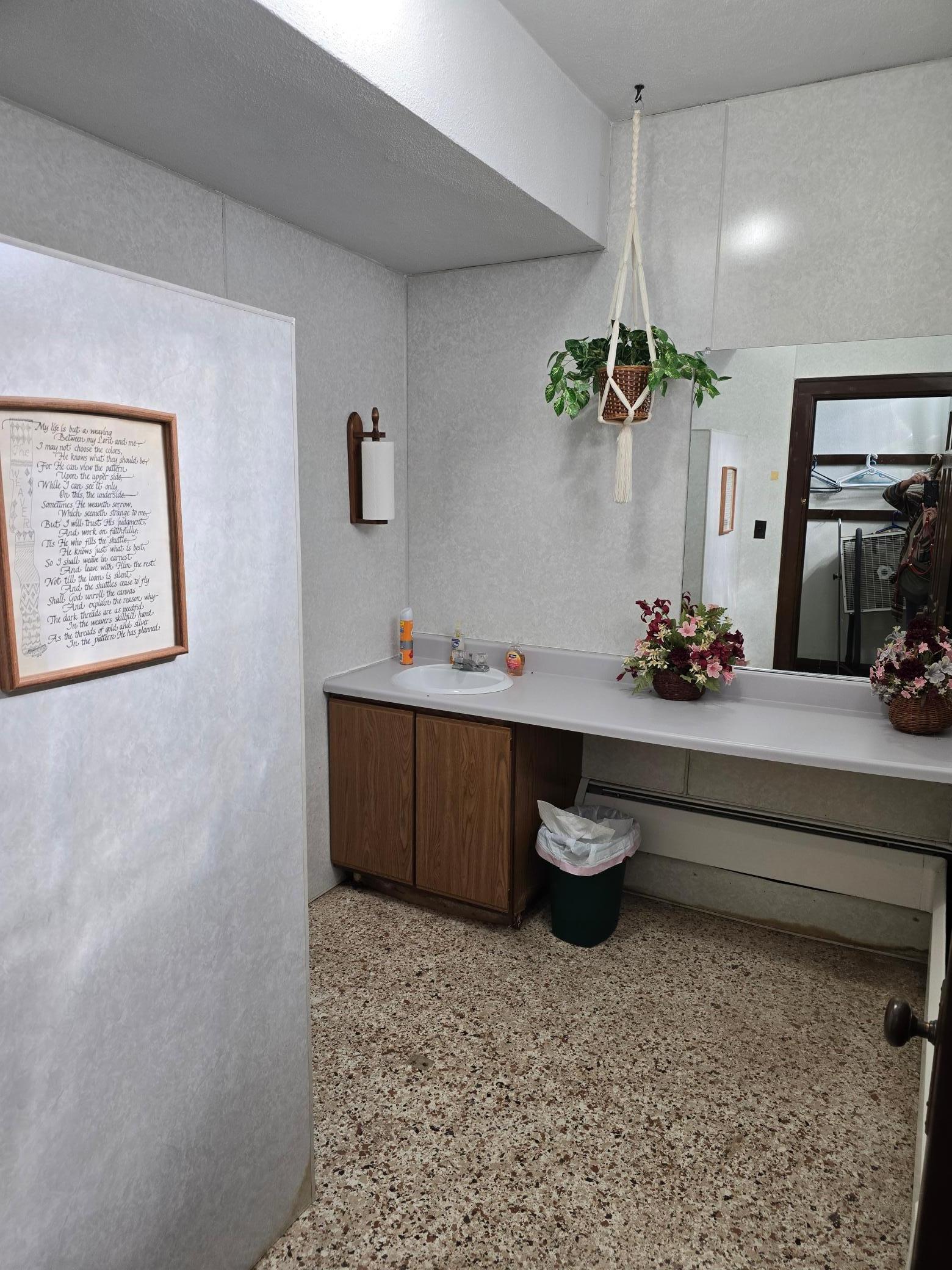 Lower level restroom