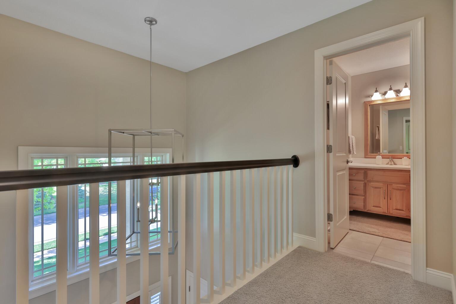 Upper overlook into bathroom