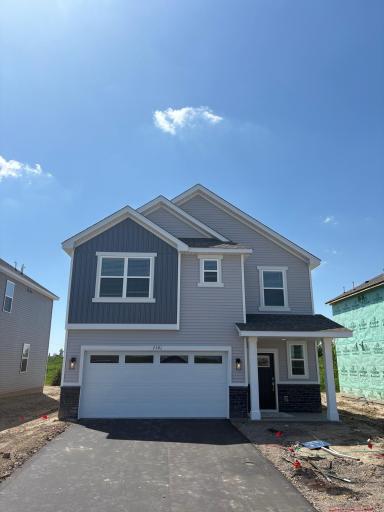 (Photo is of the actual home in progress.)