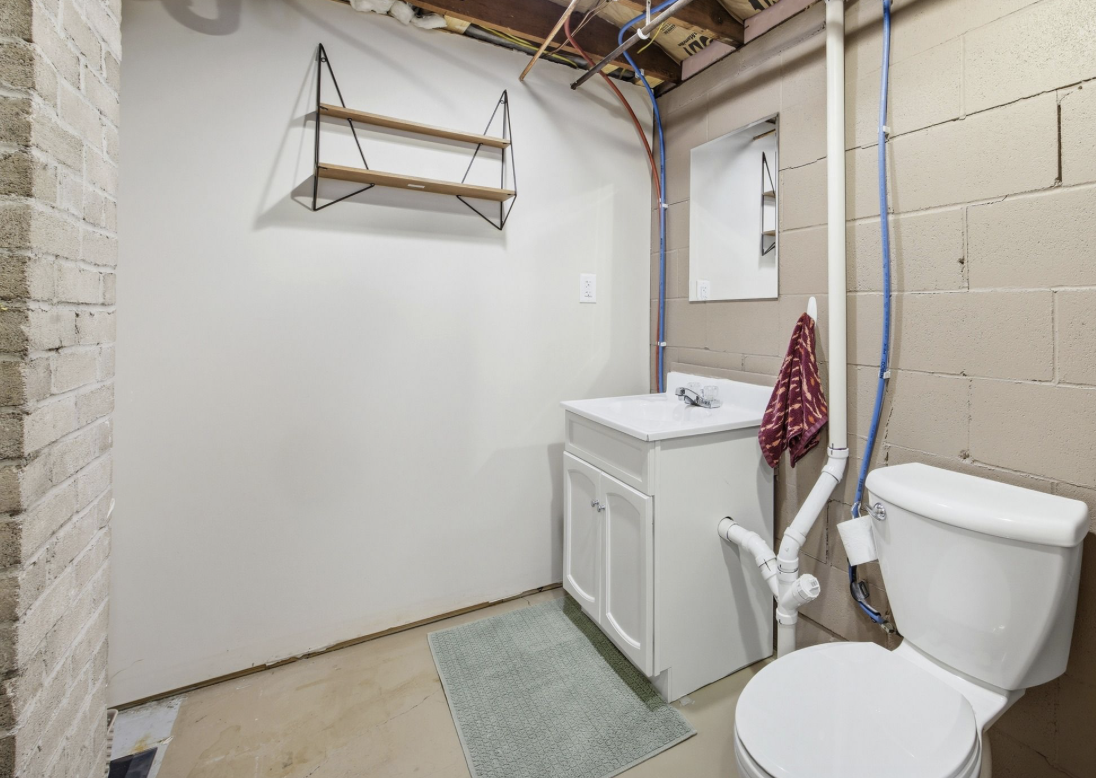 Partially Finished Half Bath