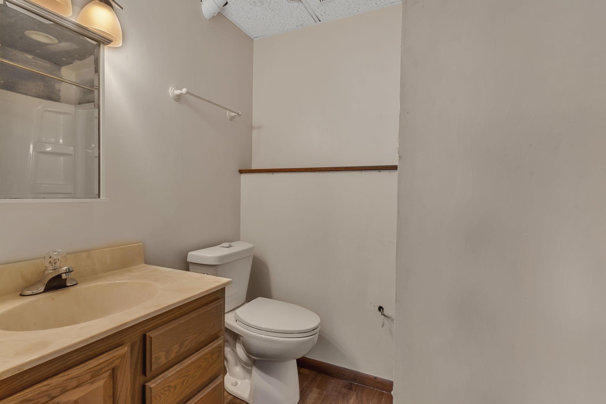Lower lvel 3/4 bath