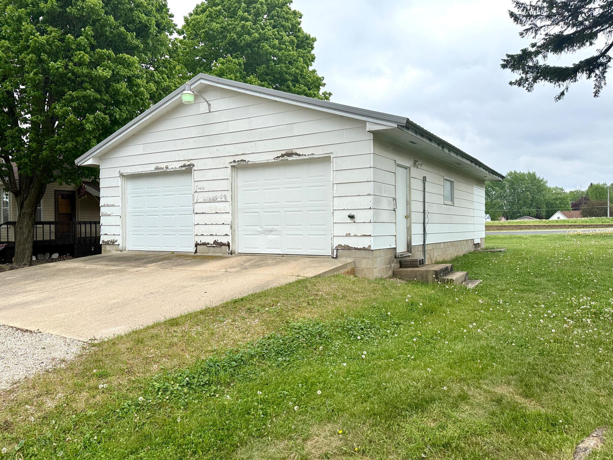 Large 2 car + Workshop Garage