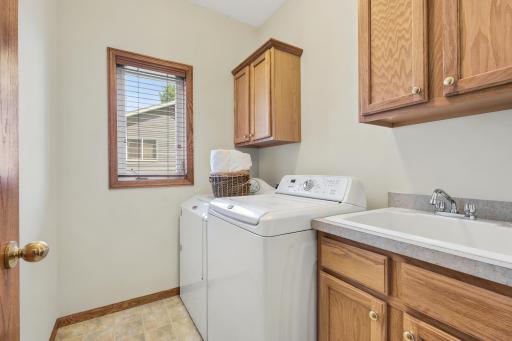 Main-level laundry room adds ease and convenience to your daily routine