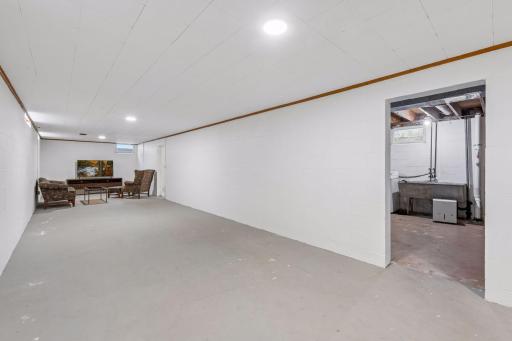 Space that could be finished and laundry - utility room to the right