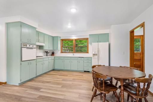 Eat in kitchen area - new flooring in kitchen