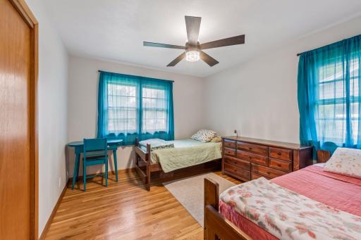 Another nice bedroom big enough for two beds - great light with two windows
