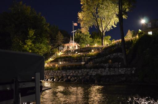 Gardens, Deck, Patios and the Gazebo from the Marina
