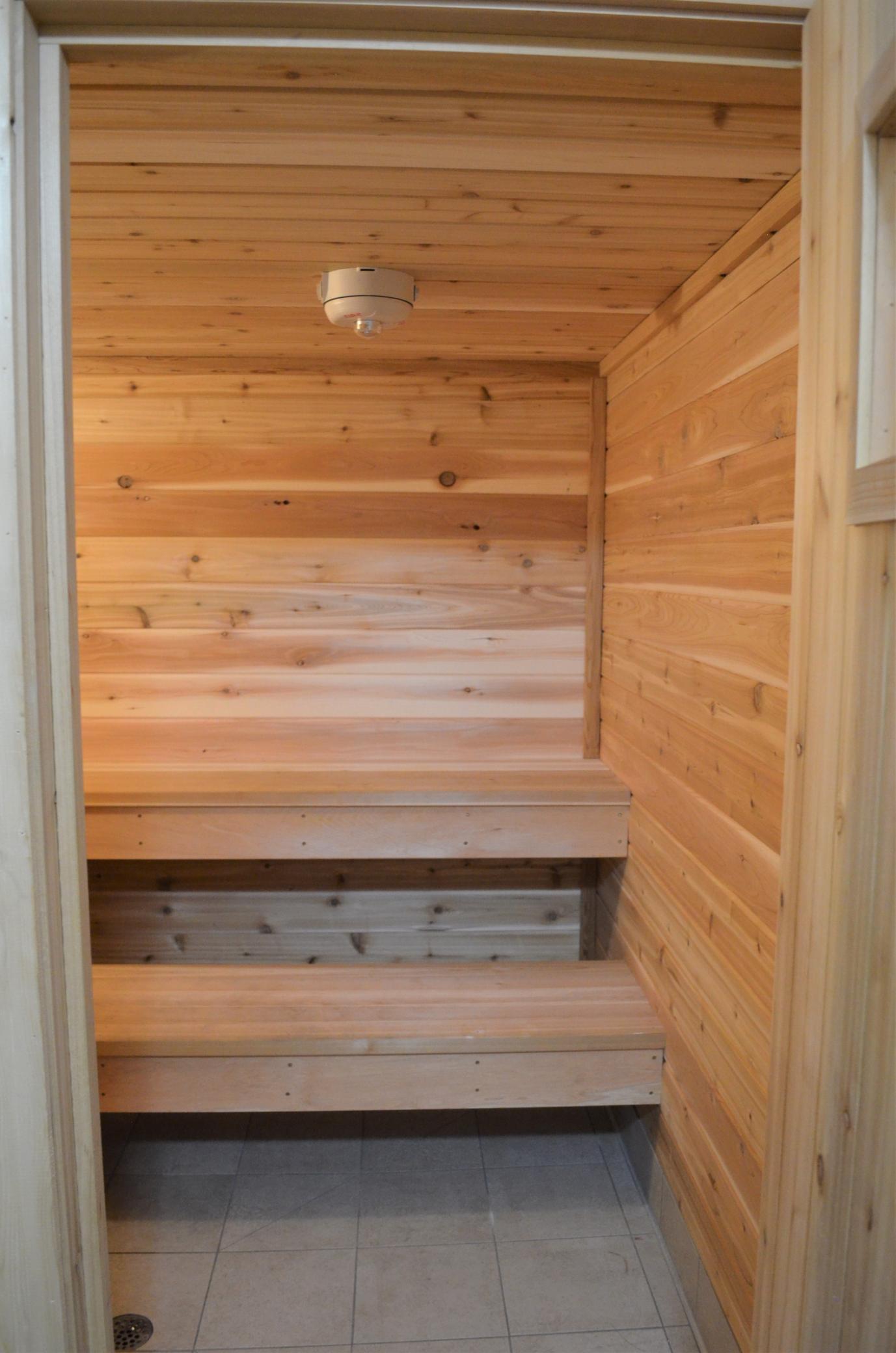 One of three saunas (Men, Women, Coed)