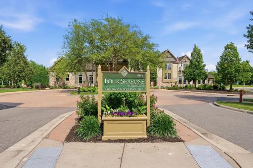 The community has a 13,500-square-foot clubhouse/amenity center, indoor and outdoor pools, fitness and movement spaces, pickleball, tennis, bocce ball, putting green, billiards/card room...