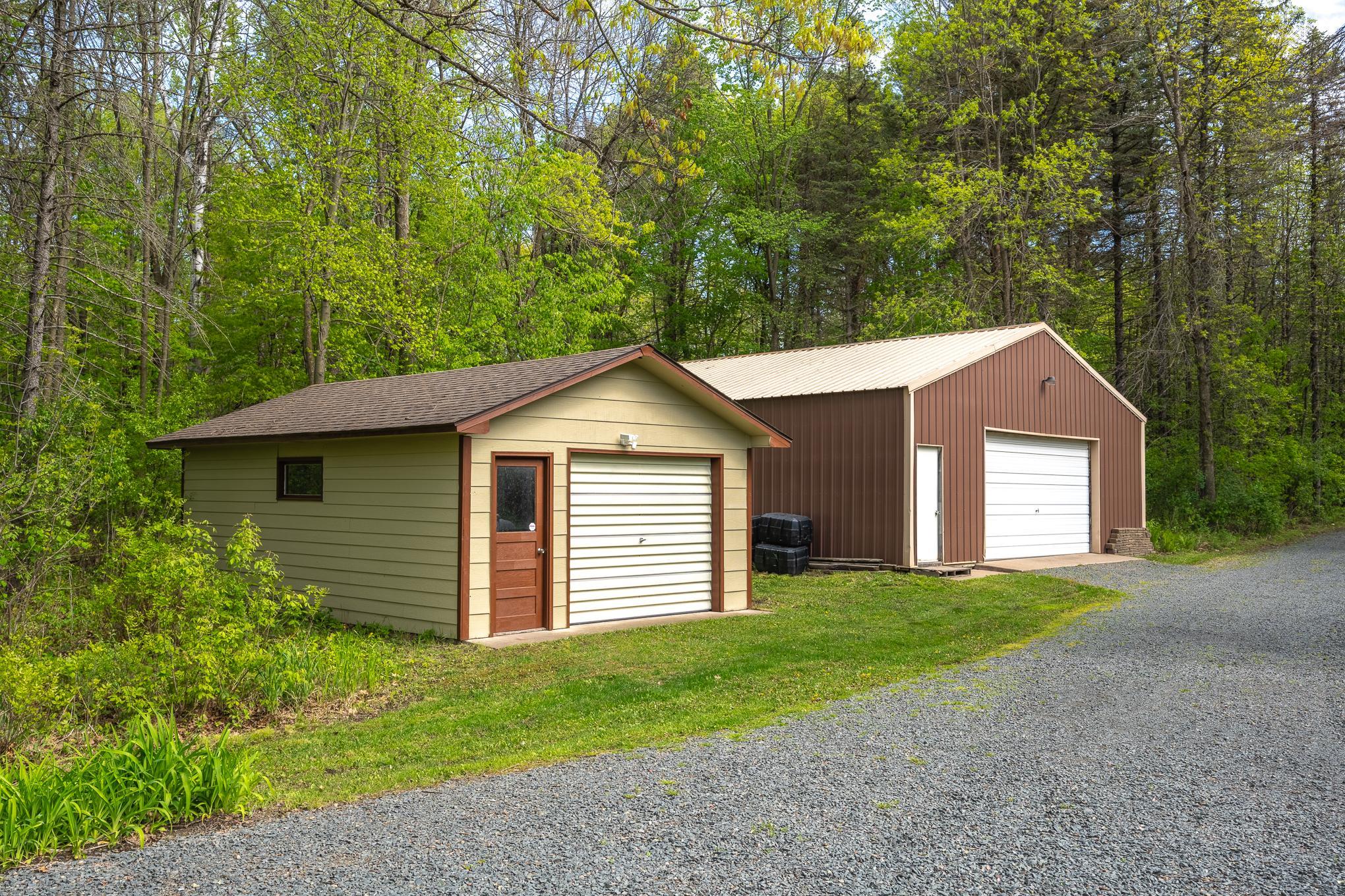 Detached garage and polebarn