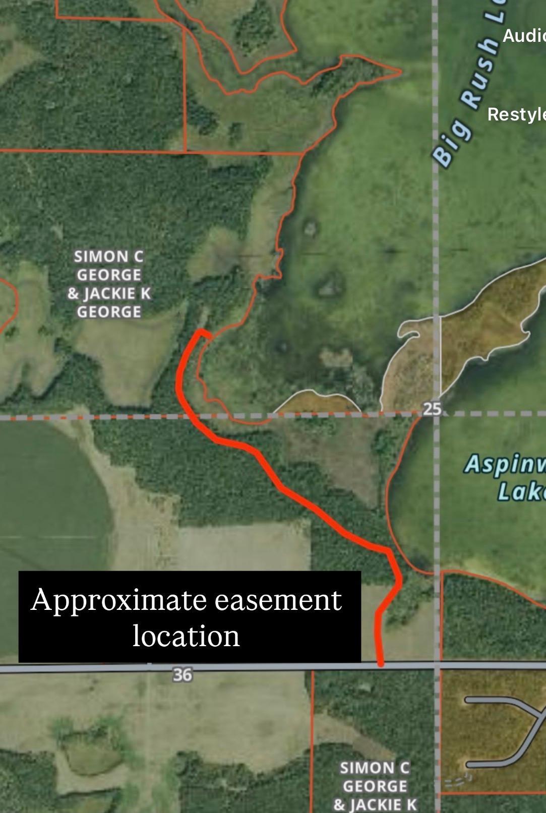 Easement line.