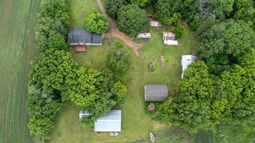 A peaceful parcel with several outbuildings
