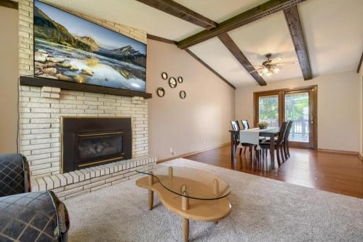 Step back inside... during the cooler months, enjoy warming up near your gas fireplace with your favorite book!