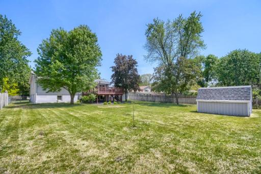 Another view of the large yard and deck!