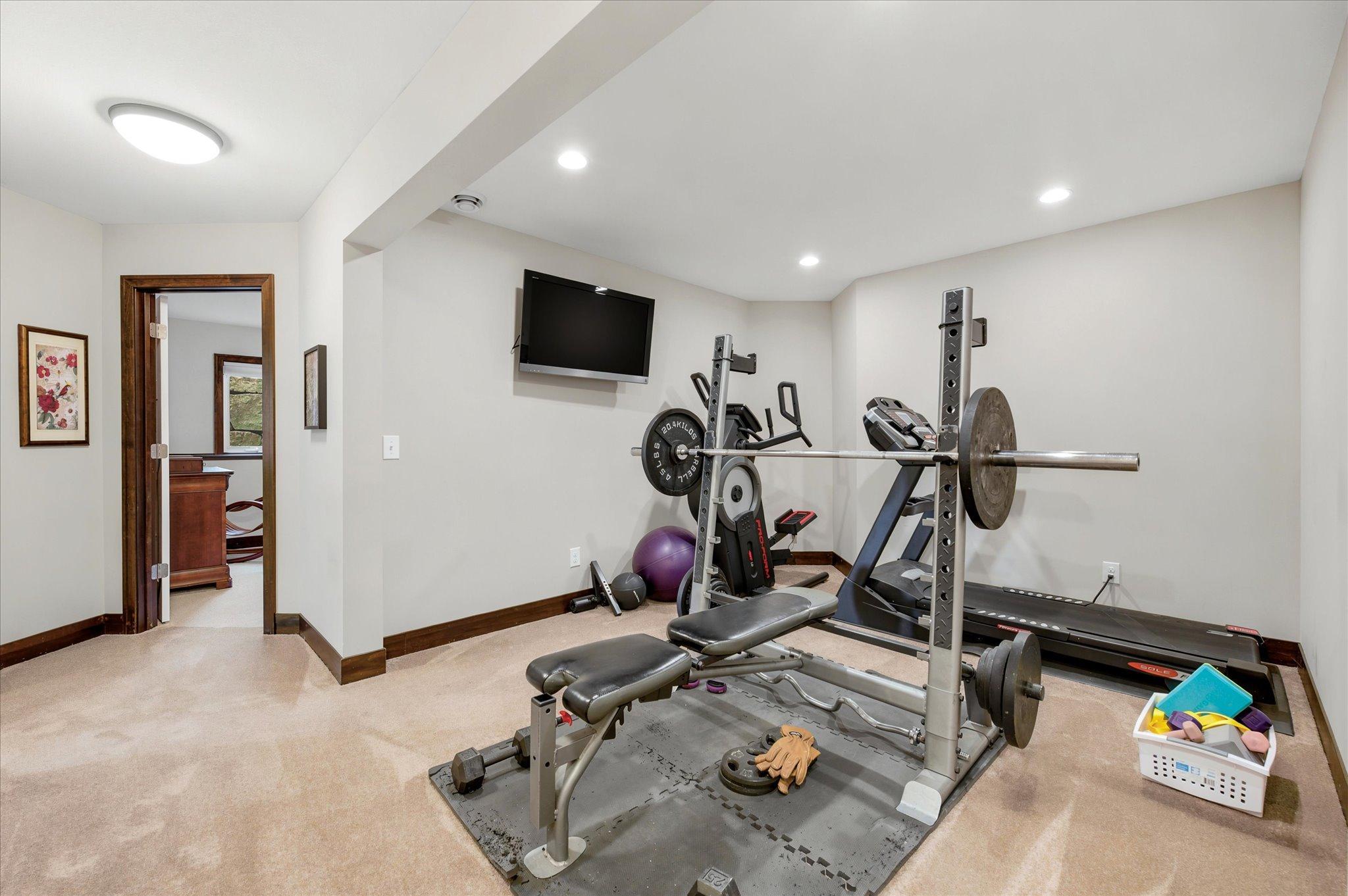 Lower level work-out room