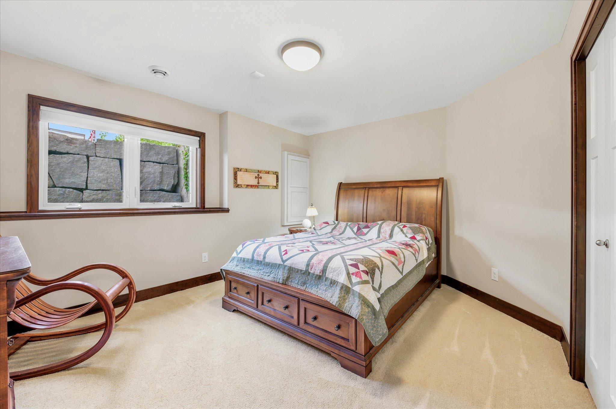 1 of 2 bedrooms in the lower level