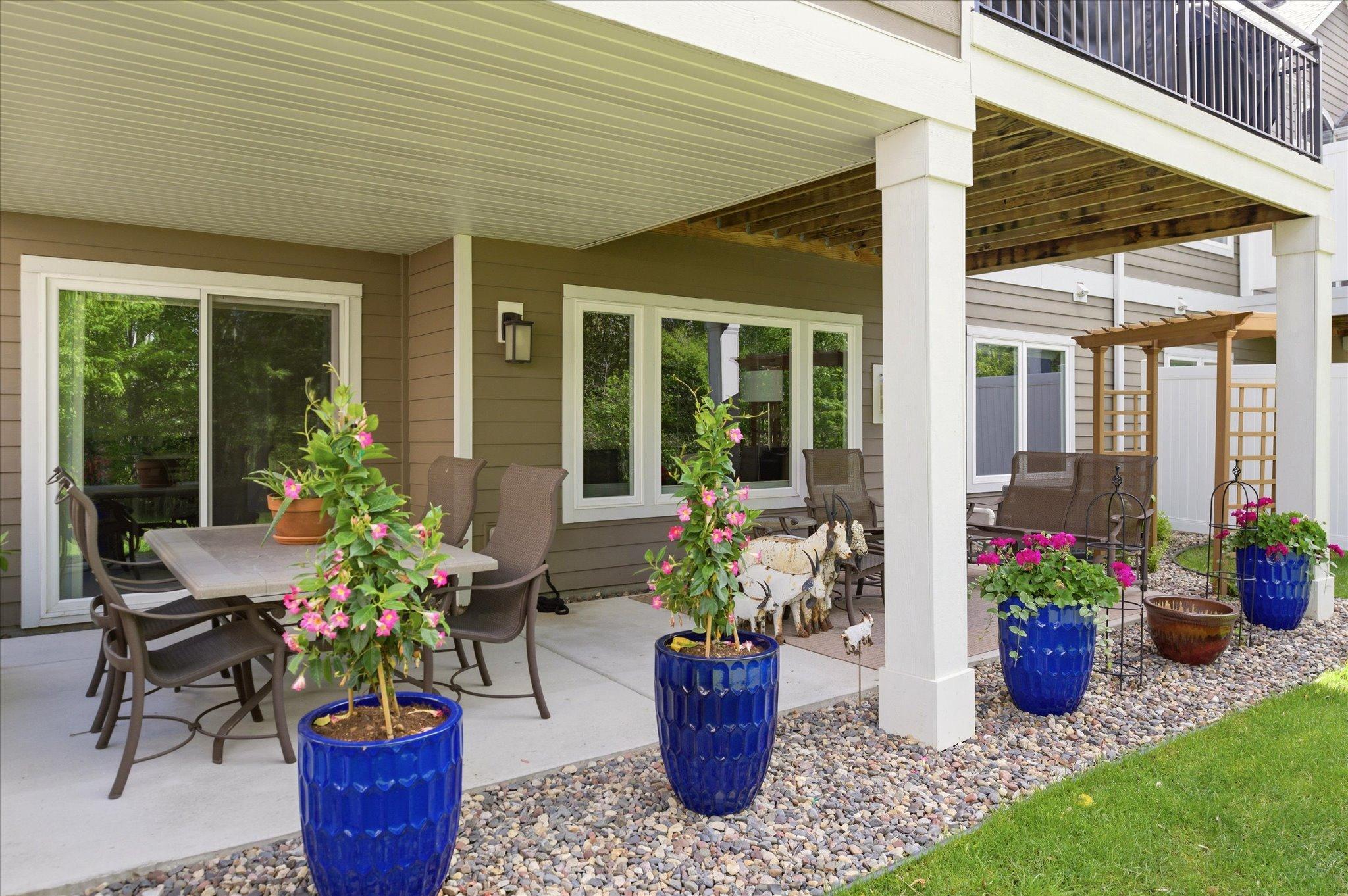 Step out onto the patio from the lower level family room