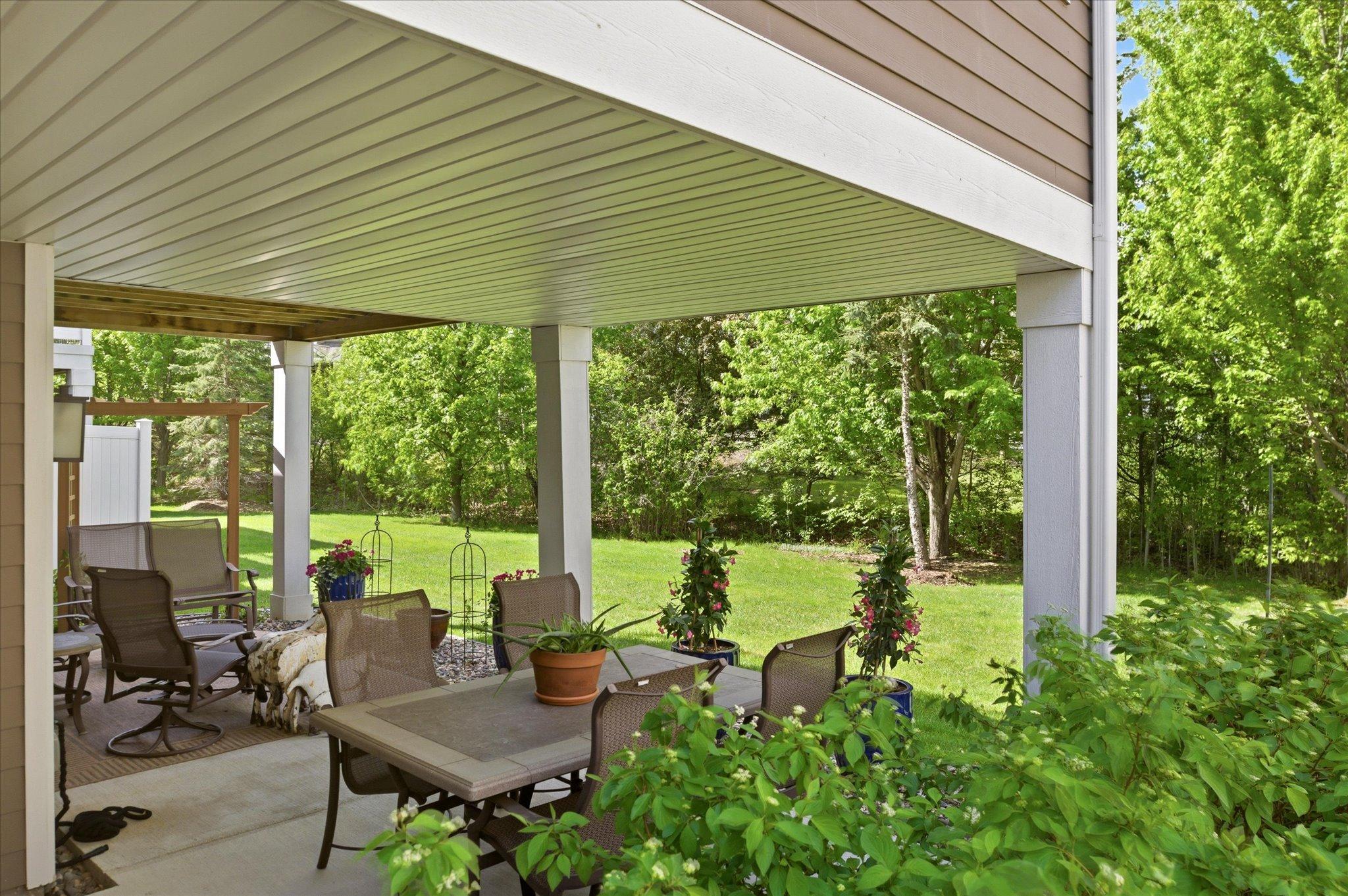 Green space off the patio