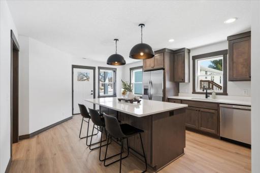 Eat in kitchen with additional seating at island.