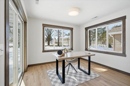 Sunroom is perfect for morning coffee and a good book on Saturday!
