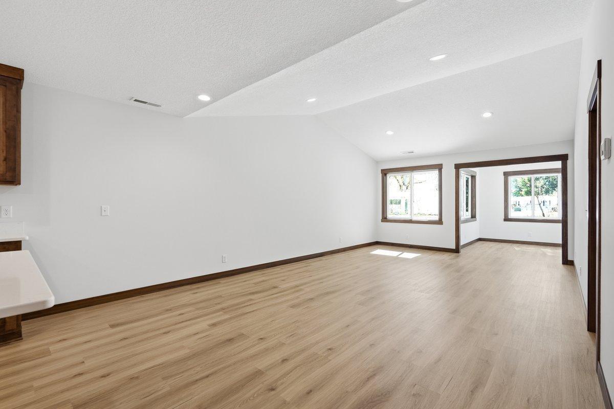 Open floor plan includes living, dining and kitchen!