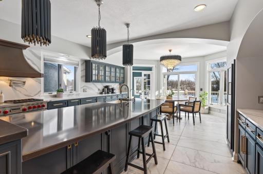 An alternate view showcasing the kitchen.